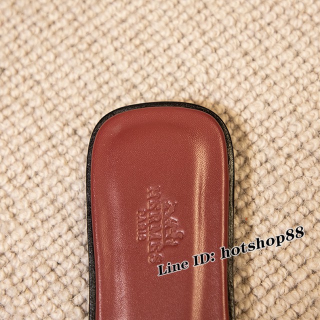 Hermes女士平底拖鞋愛馬仕2022新色全新改版高版本純手工鞋頂級產品愛馬仕拖鞋 dx2834